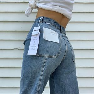 Boyish high rise straight jeans